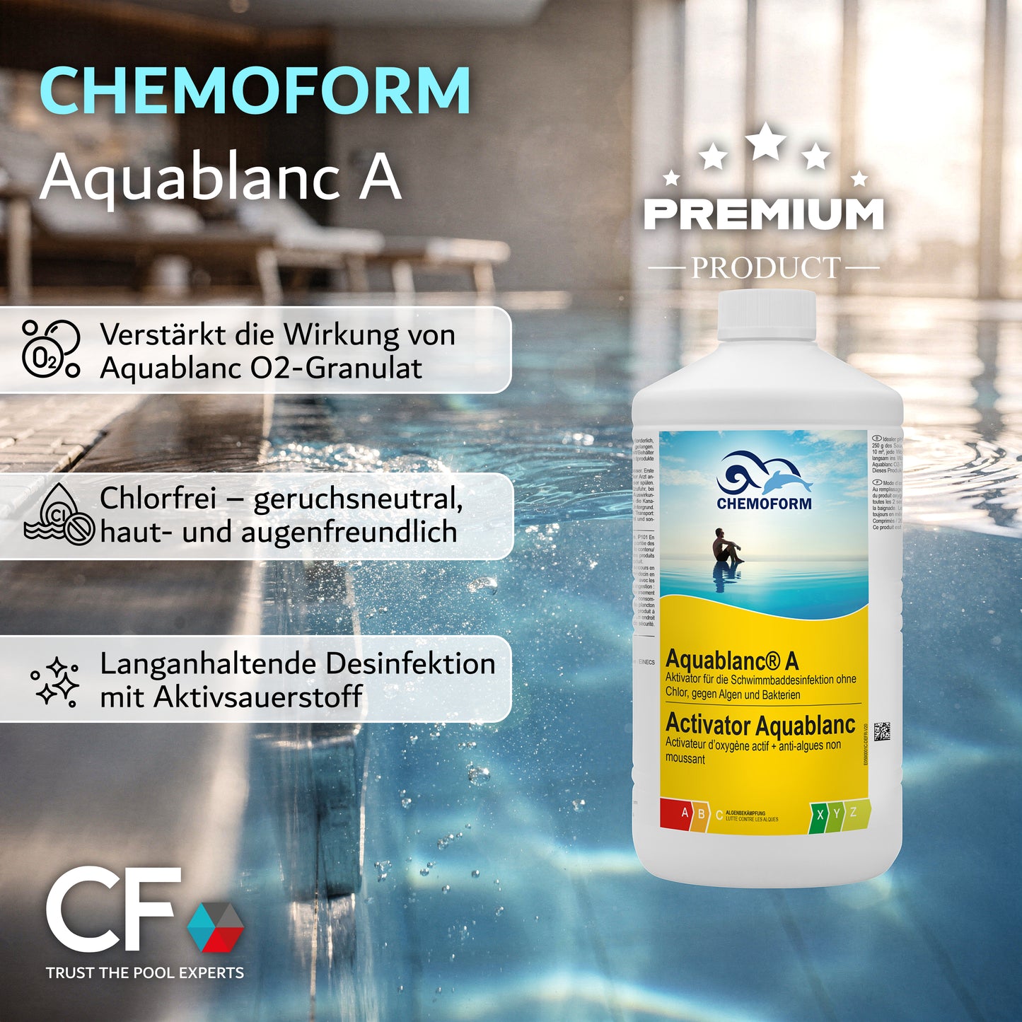 CHEMOFORM Aquablanc A - Aktivator und Algizid für chlorfreie Poolpflege