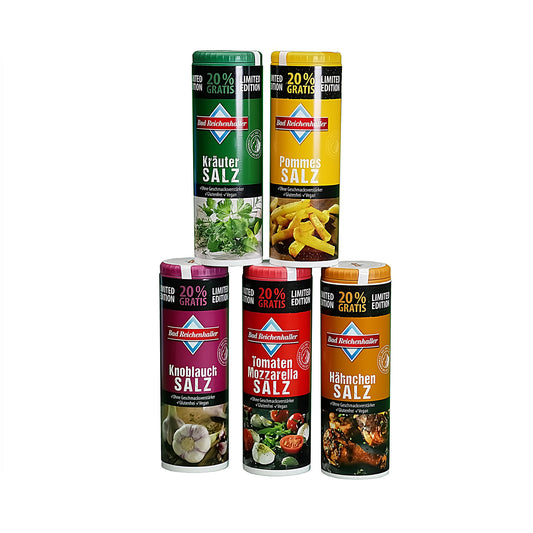 Bad Reichenhaller – Limited Edition Gewürzsalze 5er Set: 5 x 108g Dosen