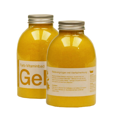 Badesalz Farb-Vitalbad – Gelb: 500g Flasche