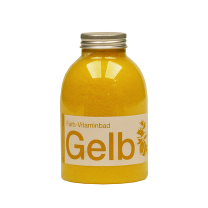 Badesalz Farb-Vitalbad – Gelb: 500g Flasche
