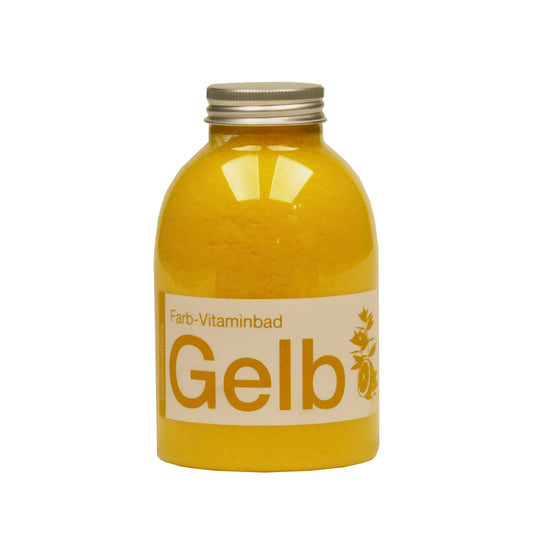 Badesalz Farb-Vitalbad – Gelb: 500g Flasche