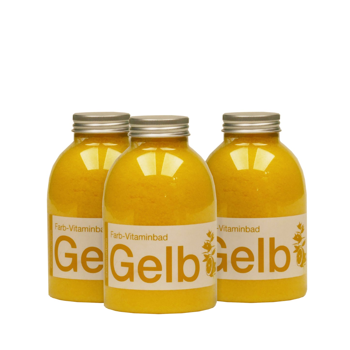 Badesalz Farb-Vitalbad – Gelb: 500g Flasche
