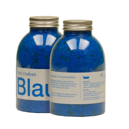 Badesalz Farb-Vitalbad – Blau: 500g Flasche
