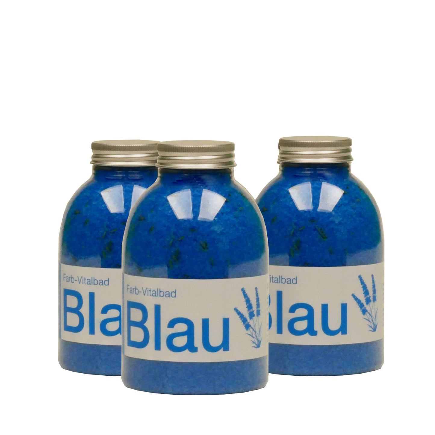 Badesalz Farb-Vitalbad – Blau: 500g Flasche