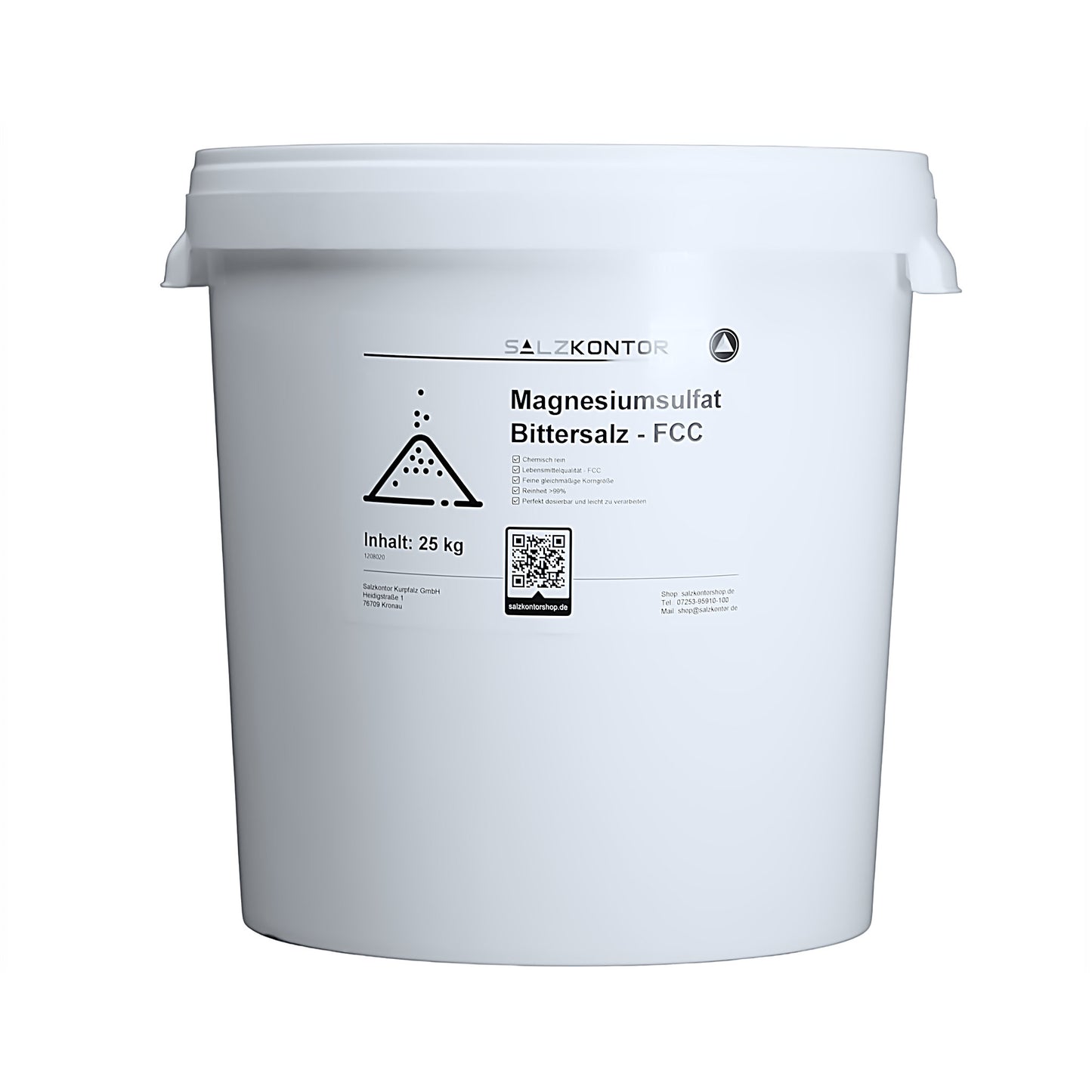 Bittersalz Magnesiumsulfat – chemisch rein – Lebensmittelqualität: 3kg | 5kg | 10kg | 25kg Eimer