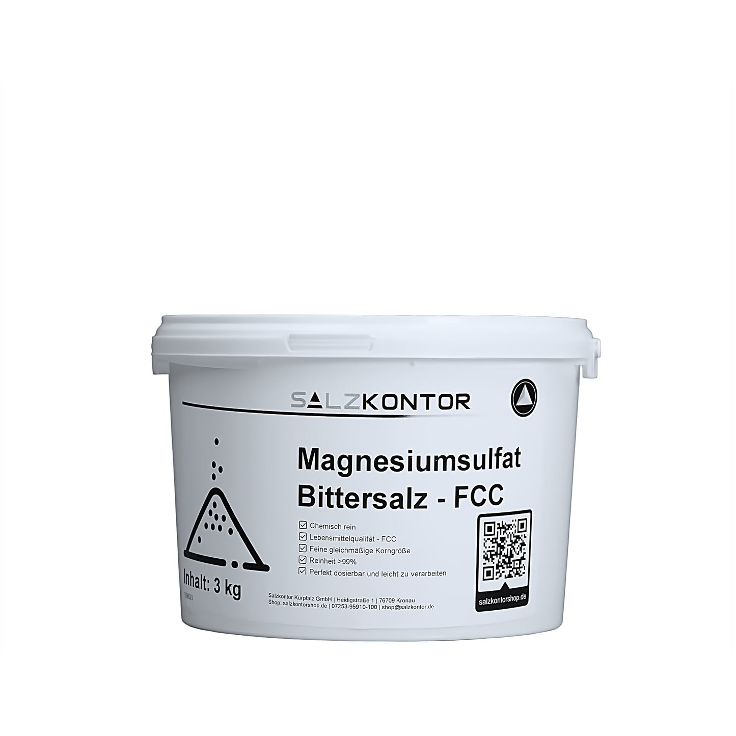 Bittersalz Magnesiumsulfat – chemisch rein – Lebensmittelqualität: 3kg | 5kg | 10kg | 25kg Eimer