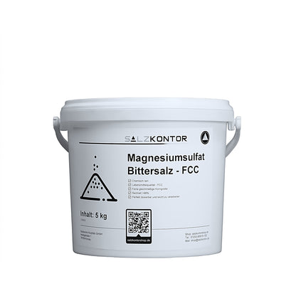 Bittersalz Magnesiumsulfat – chemisch rein – Lebensmittelqualität: 3kg | 5kg | 10kg | 25kg Eimer