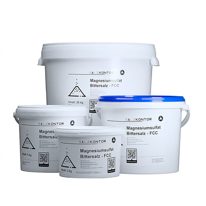 Bittersalz Magnesiumsulfat – chemisch rein – Lebensmittelqualität: 3kg | 5kg | 10kg | 25kg Eimer