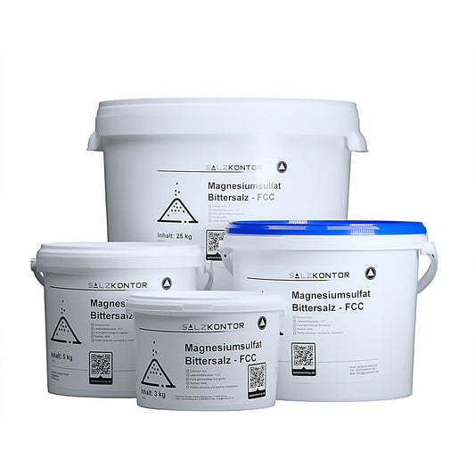 Bittersalz Magnesiumsulfat – chemisch rein – Lebensmittelqualität: 3kg | 5kg | 10kg | 25kg Eimer