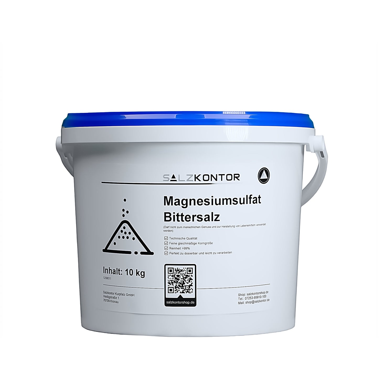 Bittersalz Magnesiumsulfat – rein technisch: 3kg | 5kg | 10kg | 25kg  Eimer