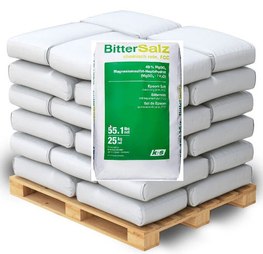 Bittersalz Magnesiumsulfat: Chem. rein - Food Grade - 25kg Einzelsack und Palettenware