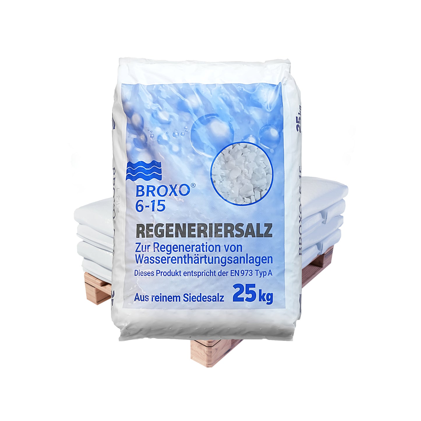 BROXO Salzgranulat (6-15mm): 25kg Sack | Palette