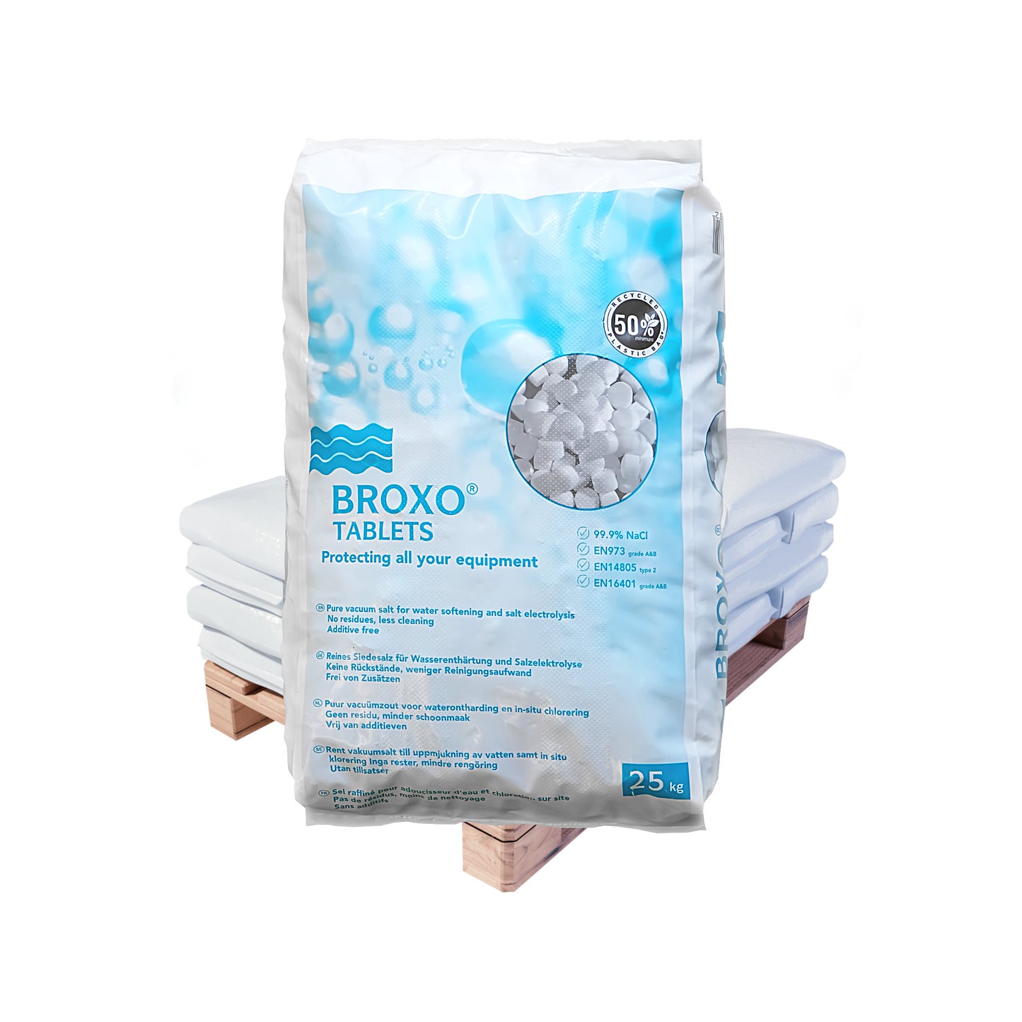 BROXO Regeneriersalz Tabletten: 25kg Sack | Palette