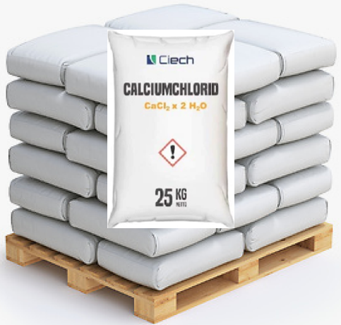 1000kg Calciumchlorid; fest; 77-80%; 40x25kg Sack auf Palette