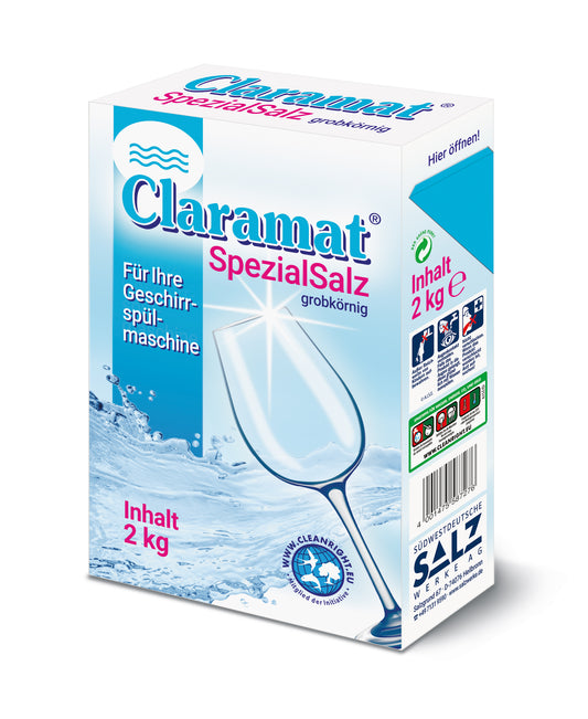 Claramat® Spülmaschinensalz; grobkörnig, 6x2kg; Faltschachtel