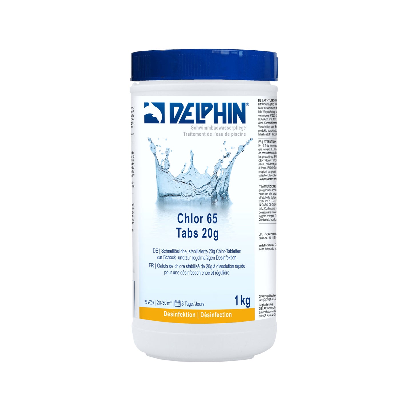 DELPHIN Chlor 65 Tabs 20g – schnelllöslich