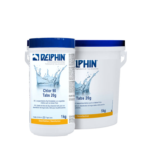 DELPHIN Chlor 90 Tabs 20g – langsamlöslich: 1kg | 5 kg