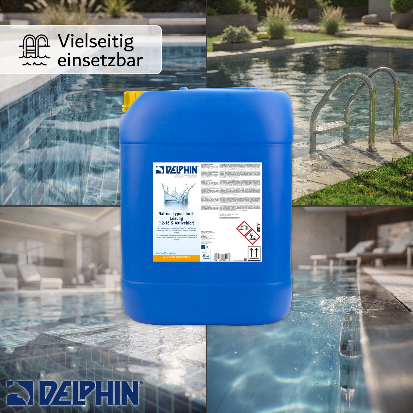 DELHIN Chlor Kalk-stabilisiert 24kg Kanister