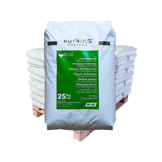 KaliSel Kaliumchlorid FCC - E508 - Lebensmittelqualität: 25kg Sack | Palette