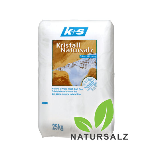 Kristall Natursalz: Naturbelassen und fein - 25 kg ➤ für Bio-Produkte