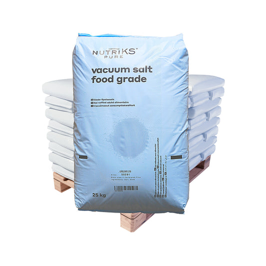 Nutriks Siedesalz calibrated fein 0,4-0,13 mm – mit Trennmittel : 25kg Sack | Palette