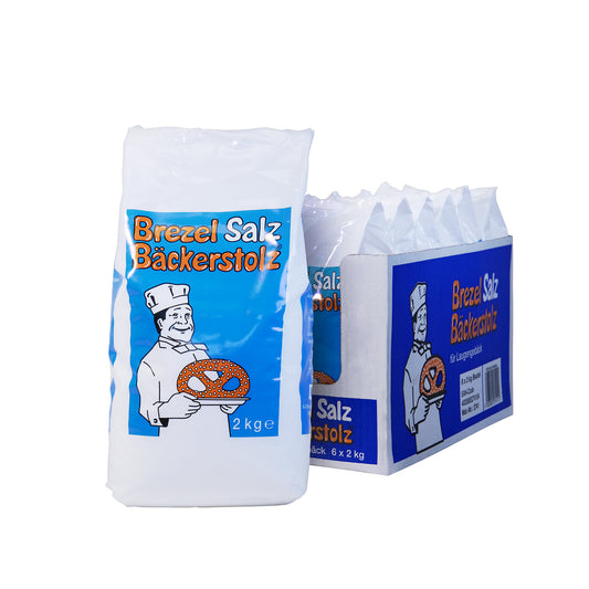 BÄCKERSTOLZ Brezelsalz – ohne Trennmittel 2kg Sack | Tray | Palette