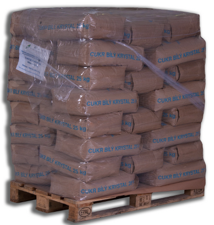 800kg Kristallzucker, weiß; 32x25kg; Sack auf Palette