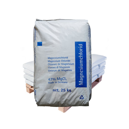 Magnesiumchlorid – Schuppen 47%: 25kg Sack | Palette