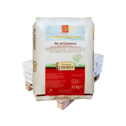 Sel de Mer de Camargue – grob & feucht - ohne Trennmittel: 25kg Sack | Palette