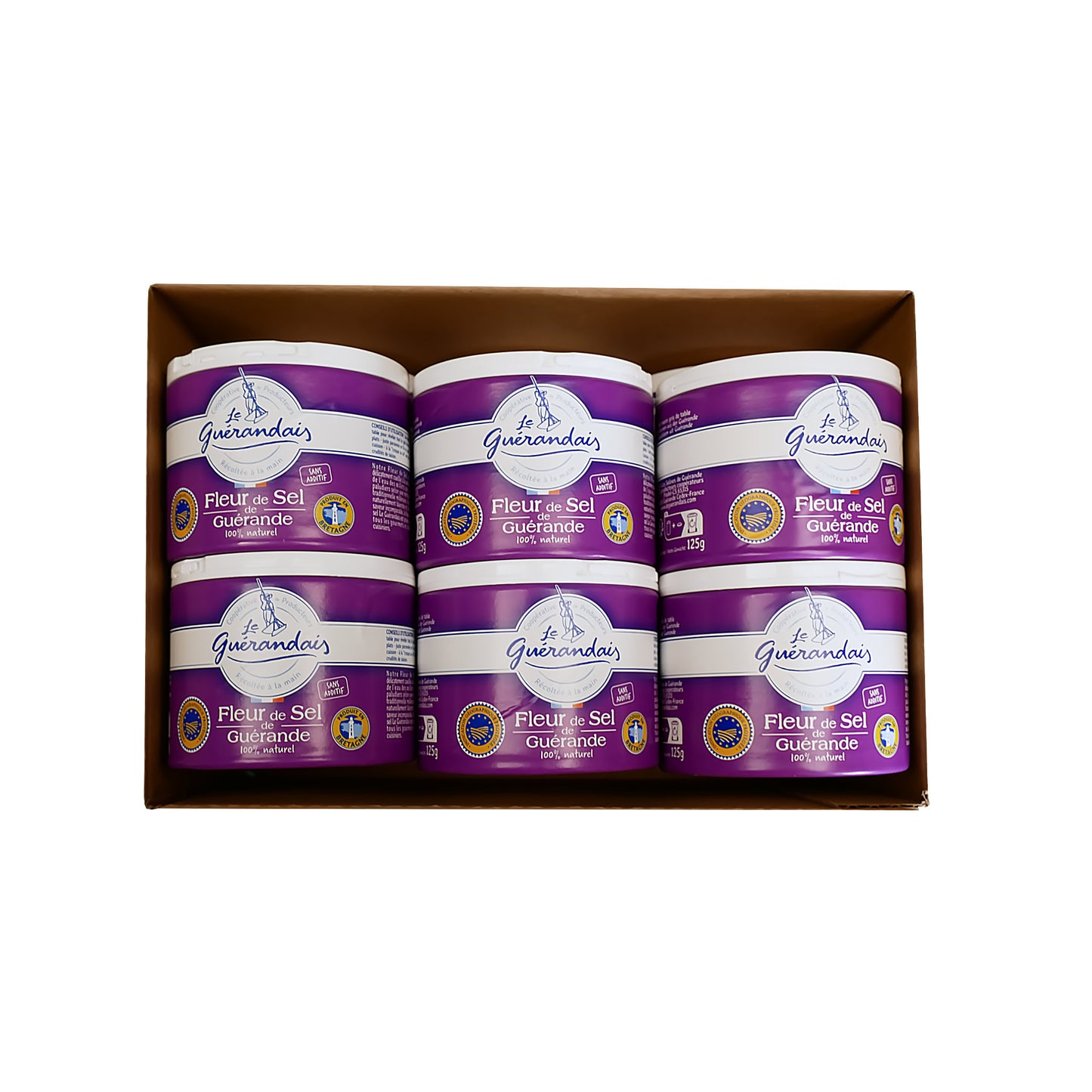 Fleur de Sel de Guérande – handgeerntet, traditionell – reines Naturprodukt: 125g Dose | 1.5kg Karton