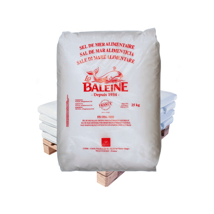 La Baleine Meersalz – fein - mit/ohne Trennmittel: 25kg Sack | Palette