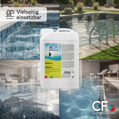CHEMOFORM Metall-Ex – entfernt Eisen, Kupfer, Silber Calcium & weitere Metalle aus Poolwasser