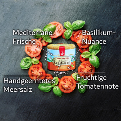 Fleur de Sel de Camargue – Tomate & Basilikum: 125g Dose