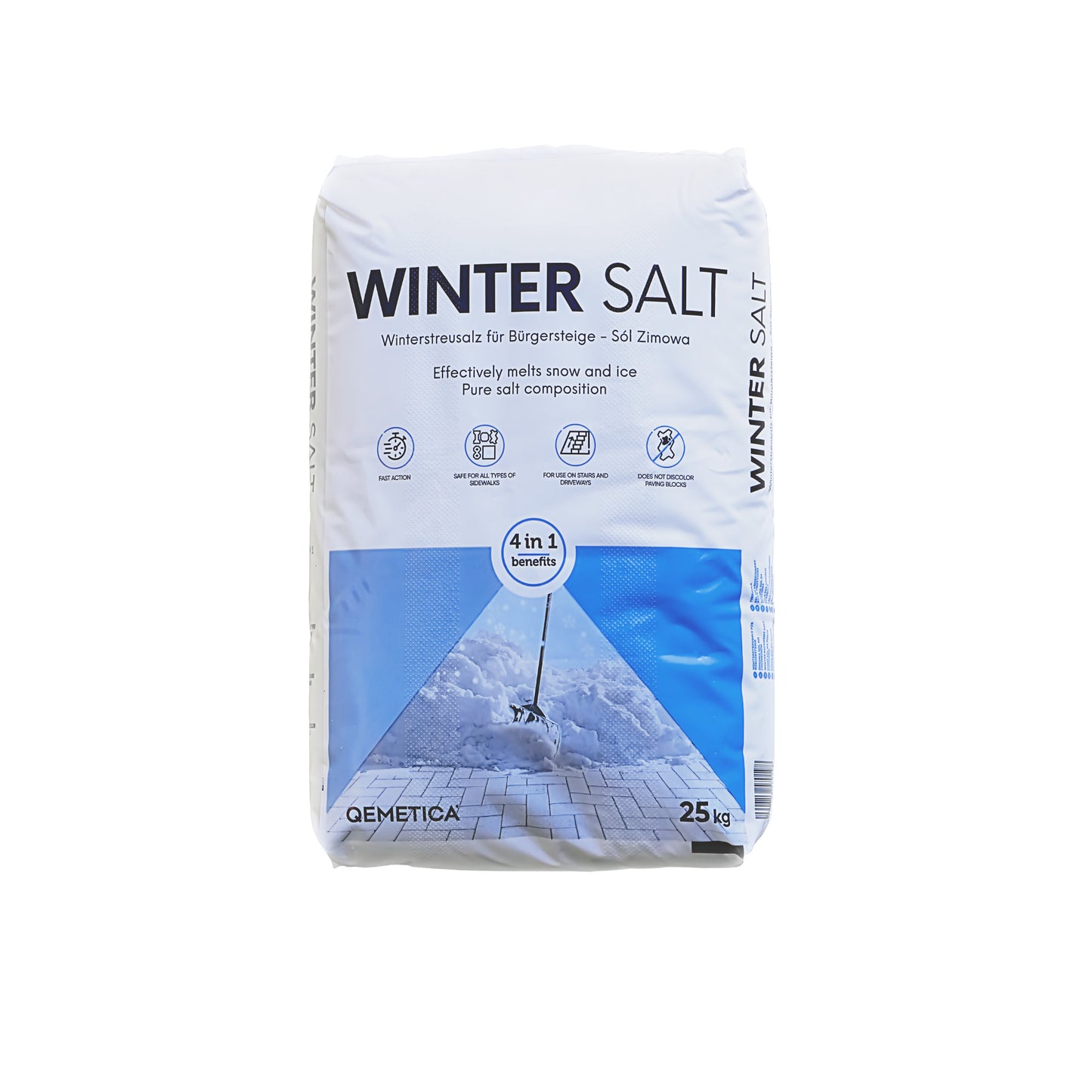 Qemetica Auftausalz – Streusalz: 25kg Sack | Palette