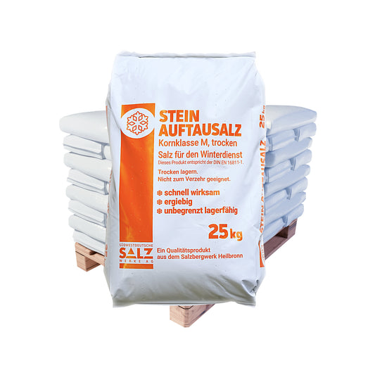 SWS Stein-Auftausalz – Streusalz: 25kg Sack | Palette