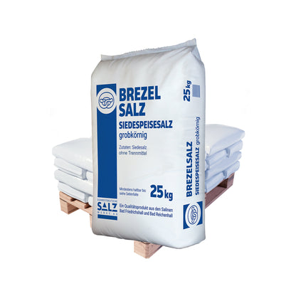 Brezelsalz: Grob 1,25-2,5mm – mit/ohne Trennmitttel: 25kg Sack | Palette