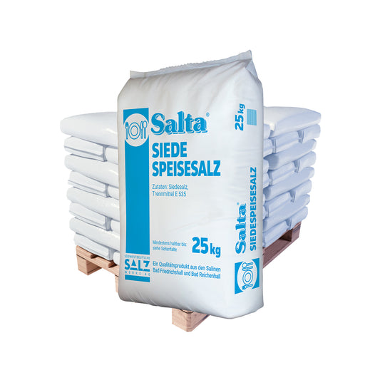 Salta Siedespeisesalz: 0-1mm - mit Trennmittel: 25kg Sack | Palette