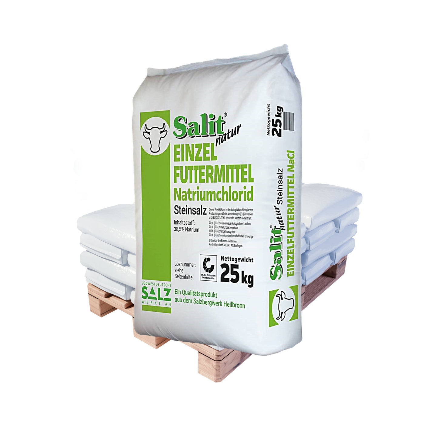 Salit NATUR Einzelfuttermittel - Steinsalz 0-3mm: 25kg Sack | Palette