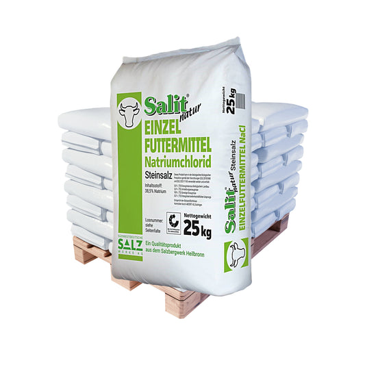 Salit NATUR Einzelfuttermittel - Steinsalz 0-3mm: 25kg Sack | Palette