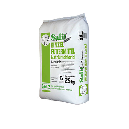 Salit NATUR Einzelfuttermittel - Steinsalz 0-3mm: 25kg Sack | Palette