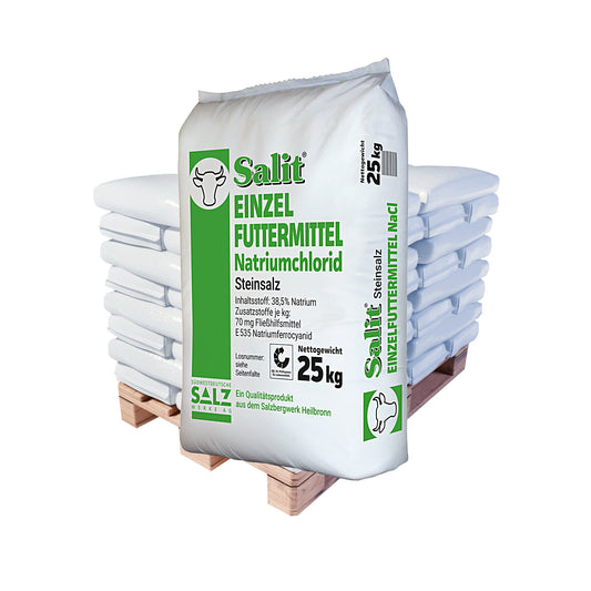 Salit Einzelfuttermittel – Steinsalz 0-16mm: 25kg Sack | Palette