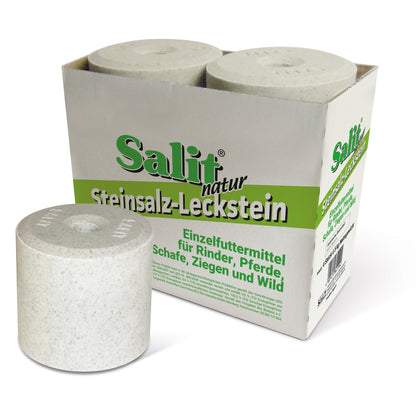 Salit® Natur Steinsalz-Leckstein; rund; 4x5kg; Karton