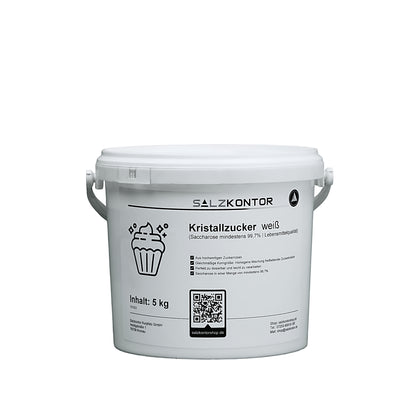 Kristallzucker weiß: Lebensmittelqualität – 3kg | 5kg | 10kg | 25kg im praktischem Eimer