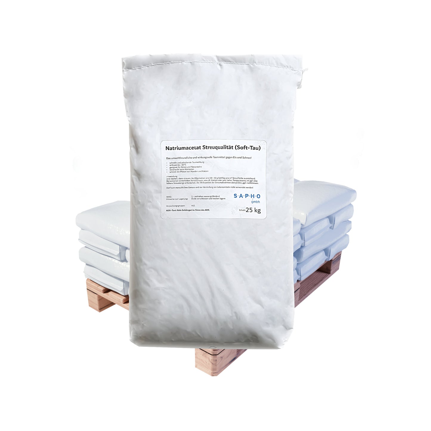 Natriumacetat Streuqualität – Soft-Tau: 25kg Sack | Palette