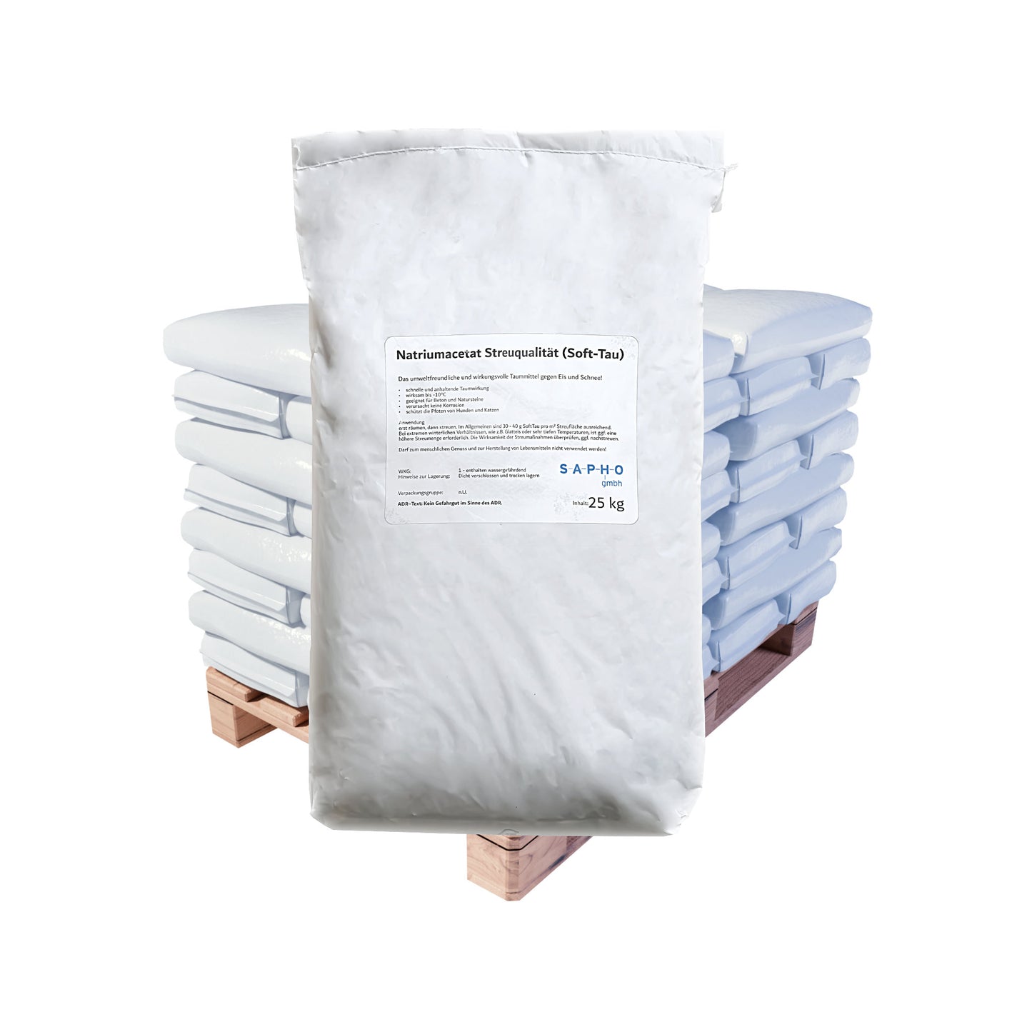 Natriumacetat Streuqualität – Soft-Tau: 25kg Sack | Palette