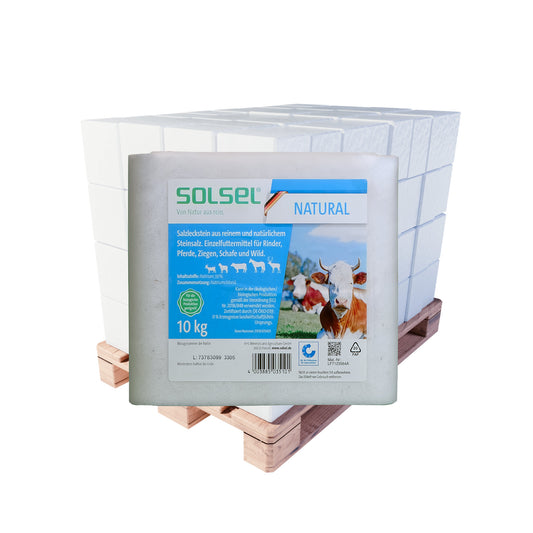 SOLSEL Leckstein – natural: 10kg Stein | Palette