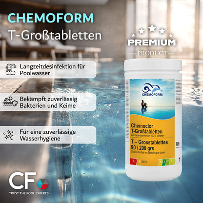 CHEMOFORM Chemoclor T-Großtabletten 200 g – Chlor-Tabletten