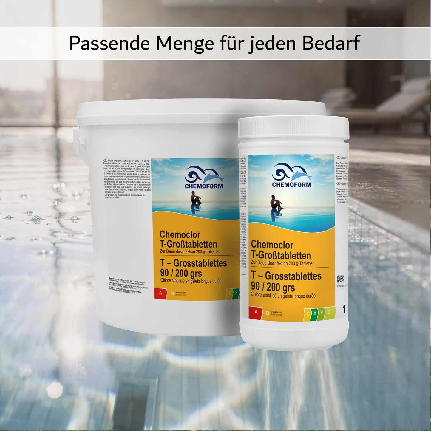 CHEMOFORM Chemoclor T-Großtabletten 200 g – Chlor-Tabletten