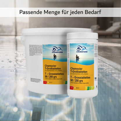 CHEMOFORM Chemoclor T-Großtabletten 200 g – Chlor-Tabletten
