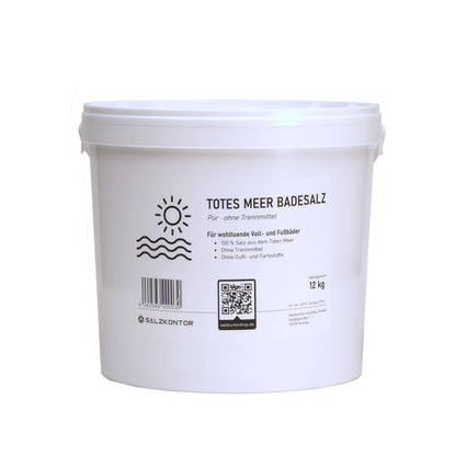 Original Totes Meer Badesalz – ohne Trennmittel: 5kg | 12kg Eimer